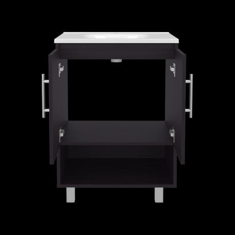 Mueble para Lavamanos Conrad Wengue 60x84cm Individual con Lavamanos - MUEBLES PARA LAVAMANOS | Bylmo