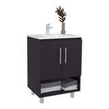 Mueble para Lavamanos Conrad Wengue 60x84cm Individual con Lavamanos - MUEBLES PARA LAVAMANOS | Bylmo