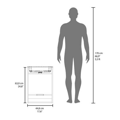 Mueble para Lavamanos Flotante Nissi Fresno Europeo 44.8x63cm Individual con Lavamanos - MUEBLES PARA LAVAMANOS | Bylmo