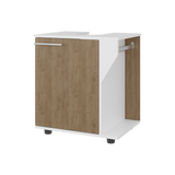 Mueble para Lavamanos Phillips Blanco y Fresno Europeo 56x62.1cm Individual sin Lavamanos - MUEBLES PARA LAVAMANOS | Bylmo