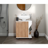 Mueble para Lavamanos Phillips Blanco y Fresno Europeo 56x62.1cm Individual sin Lavamanos - MUEBLES PARA LAVAMANOS | Bylmo