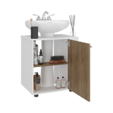 Mueble para Lavamanos Phillips Blanco y Fresno Europeo 56x62.1cm Individual sin Lavamanos - MUEBLES PARA LAVAMANOS | Bylmo