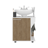 Mueble para Lavamanos Phillips Blanco y Fresno Europeo 56x62.1cm Individual sin Lavamanos - MUEBLES PARA LAVAMANOS | Bylmo