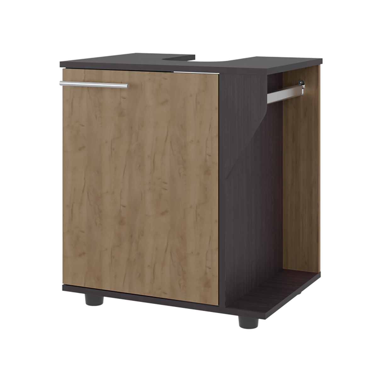 Mueble para Lavamanos Phillips Wengue y Fresno Europeo 56x62.1cm Individual sin Lavamanos - MUEBLES PARA LAVAMANOS | Bylmo