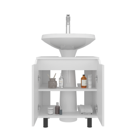 Mueble para Lavamanos Marlo Blanco 55x63cm Individual sin Lavamanos - MUEBLES PARA LAVAMANOS | Bylmo