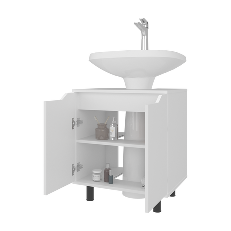 Mueble para Lavamanos Marlo Blanco 55x63cm Individual sin Lavamanos - MUEBLES PARA LAVAMANOS | Bylmo