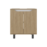 Mueble para Lavamanos Marlo Fresno Europeo y Blanco 55x63cm Individual sin Lavamanos - MUEBLES PARA LAVAMANOS | Bylmo