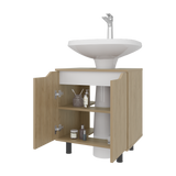 Mueble para Lavamanos Marlo Fresno Europeo y Blanco 55x63cm Individual sin Lavamanos - MUEBLES PARA LAVAMANOS | Bylmo