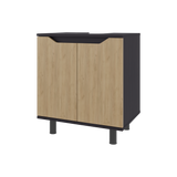 Mueble para Lavamanos Marlo Wengue y Fresno Europeo 55x63cm Individual sin Lavamanos - MUEBLES PARA LAVAMANOS | Bylmo