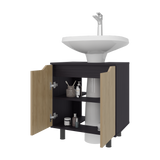 Mueble para Lavamanos Marlo Wengue y Fresno Europeo 55x63cm Individual sin Lavamanos - MUEBLES PARA LAVAMANOS | Bylmo