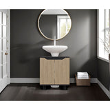 Mueble para Lavamanos Marlo Wengue y Fresno Europeo 55x63cm Individual sin Lavamanos - MUEBLES PARA LAVAMANOS | Bylmo