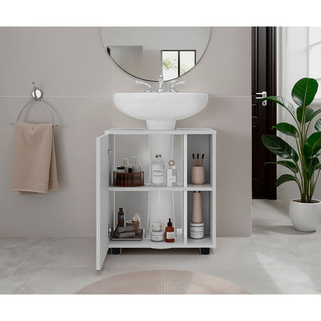 Mueble para Lavamanos Pascuale Blanco 55x62cm Individual sin Lavamanos - MUEBLES PARA LAVAMANOS | Bylmo