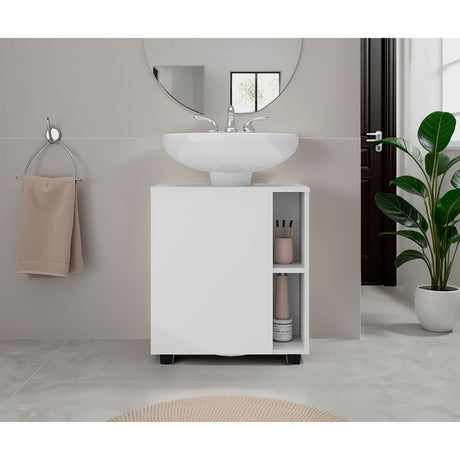 Mueble para Lavamanos Pascuale Blanco 55x62cm Individual sin Lavamanos - MUEBLES PARA LAVAMANOS | Bylmo