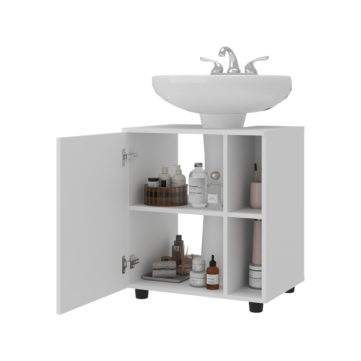 Mueble para Lavamanos Pascuale Blanco 55x62cm Individual sin Lavamanos - MUEBLES PARA LAVAMANOS | Bylmo