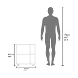 Mueble para Lavamanos Pascuale Blanco y Fresno Europeo 55x62cm Individual sin Lavamanos - MUEBLES PARA LAVAMANOS | Bylmo