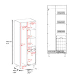 Armario de Aseo Iris Blanco 68.1x180cm Con Tres Puertas - MUEBLES DE ASEO Y ROPAS | Bylmo