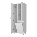 Armario de Aseo Iris Blanco 68.1x180cm Con Tres Puertas - MUEBLES DE ASEO Y ROPAS | Bylmo