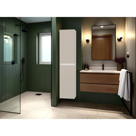 Armario de Aseo Capri y Blanco 25x110cm Con Dos Puertas - MUEBLES DE ASEO Y ROPAS | Bylmo