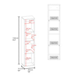 Armario de Aseo Capri y Blanco 25x110cm Con Dos Puertas - MUEBLES DE ASEO Y ROPAS | Bylmo