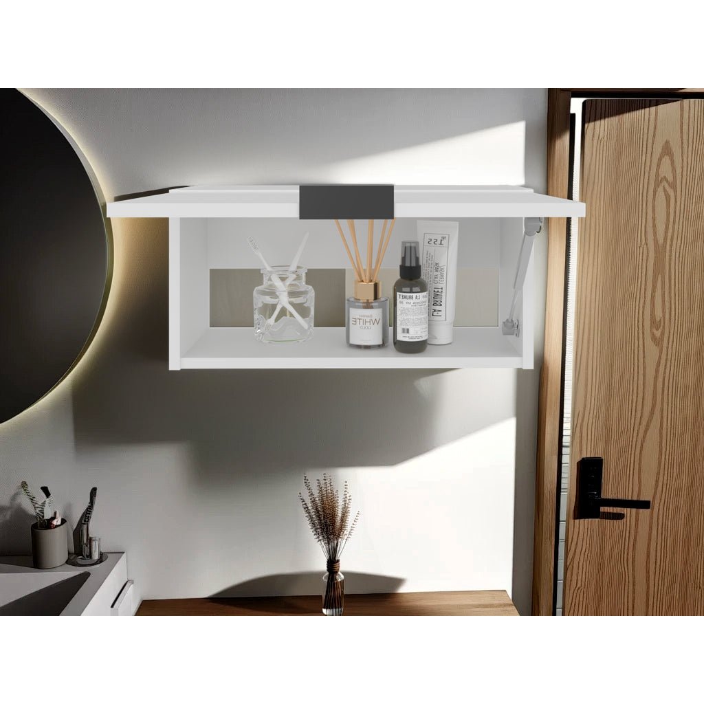 Armario de Aseo Elsah Blanco 50.7x25.1cm Con Una Puerta - MUEBLES DE ASEO Y ROPAS | Bylmo