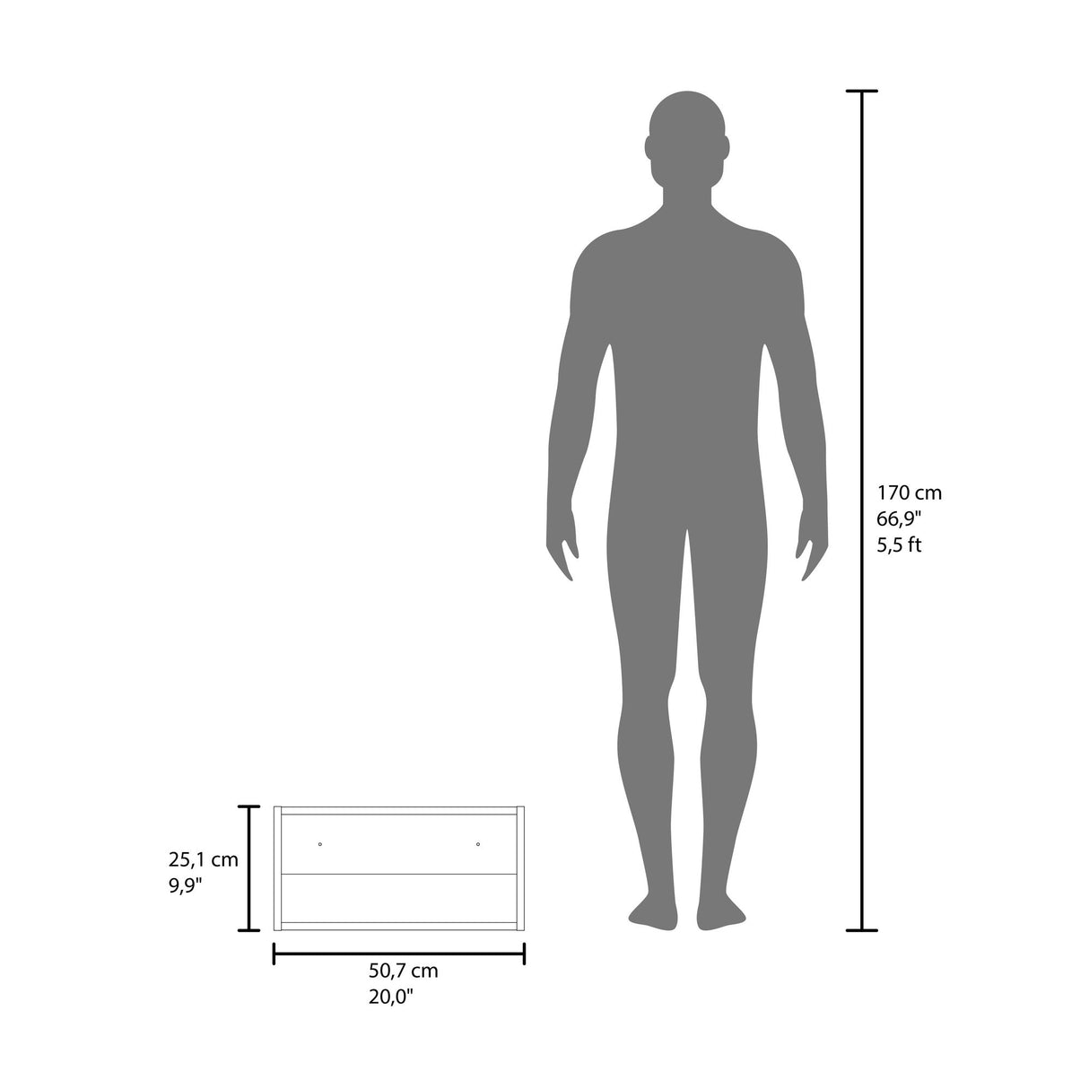 Armario de Aseo Elsah Blanco 50.7x25.1cm Con Una Puerta - MUEBLES DE ASEO Y ROPAS | Bylmo