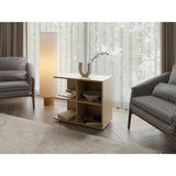 Mesa Auxiliar Royal Fresno Europeo 60x50cm Cuadrada con Cuatro Compartimientos - MESAS AUXILIARES | Bylmo