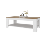Mesa de Centro Cecil Blanco Fresno 120x41.2cm Rectangular con Patas - MESAS DE CENTRO | Bylmo