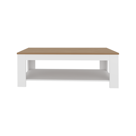 Mesa de Centro Cecil Blanco Fresno 120x41.2cm Rectangular con Patas - MESAS DE CENTRO | Bylmo
