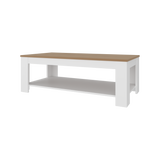 Mesa de Centro Cecil Blanco Fresno 120x41.2cm Rectangular con Patas - MESAS DE CENTRO | Bylmo