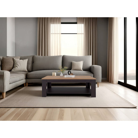 Mesa de Centro Cecil Wengue Fresno 120x41.2cm Rectangular con Patas - MESAS DE CENTRO | Bylmo