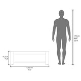 Mesa de Centro Cecil Wengue Fresno 120x41.2cm Rectangular con Patas - MESAS DE CENTRO | Bylmo