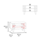 Mesa de Centro Shawnee Wengue Fresno 66.3x40cm Rectangular con Patas - MESAS DE CENTRO | Bylmo