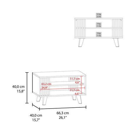 Mesa de Centro Shawnee Wengue Fresno 66.3x40cm Rectangular con Patas - MESAS DE CENTRO | Bylmo