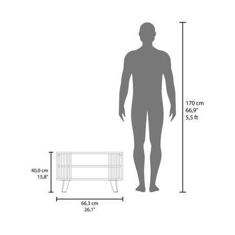 Mesa de Centro Shawnee Wengue Fresno 66.3x40cm Rectangular con Patas - MESAS DE CENTRO | Bylmo