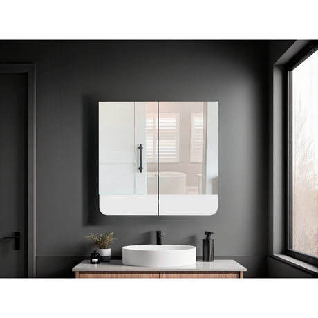 Gabinete de Baño Luv Blanco 45x43cm Rectangular con Espejo y con Dos Puertas - GABINETES DE BANHO | Bylmo