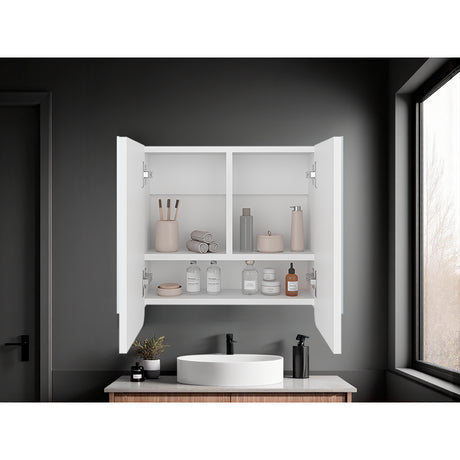 Gabinete de Baño Luv Blanco 45x43cm Rectangular con Espejo y con Dos Puertas - GABINETES DE BANHO | Bylmo