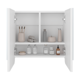 Gabinete de Baño Luv Blanco 45x43cm Rectangular con Espejo y con Dos Puertas - GABINETES DE BANHO | Bylmo