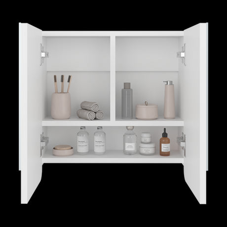 Gabinete de Baño Luv Blanco 45x43cm Rectangular con Espejo y con Dos Puertas - GABINETES DE BANHO | Bylmo