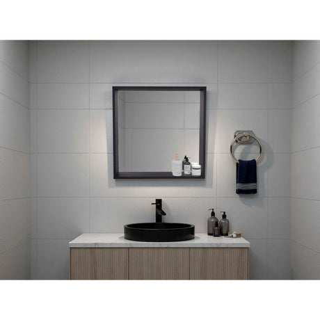 Gabinete de Baño Dakota Wengue 60x60cm Rectangular con Espejo y sin Puertas - GABINETES DE BANHO | Bylmo