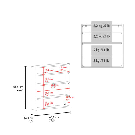 Gabinete de Baño Blanco 63.1x65.6cm Rectangular con Dos Puertas - GABINETES DE BANHO | Bylmo