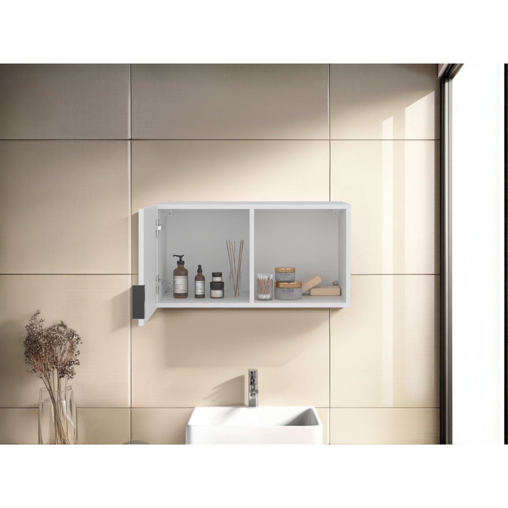 Gabinete de Baño Kaser Blanco 34.7x66.6cm Rectangular con Una Puerta - GABINETES DE BANHO | Bylmo