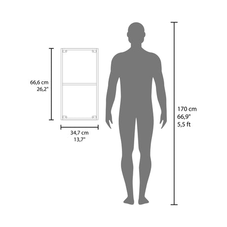 Gabinete de Baño Kaser Blanco 34.7x66.6cm Rectangular con Una Puerta - GABINETES DE BANHO | Bylmo