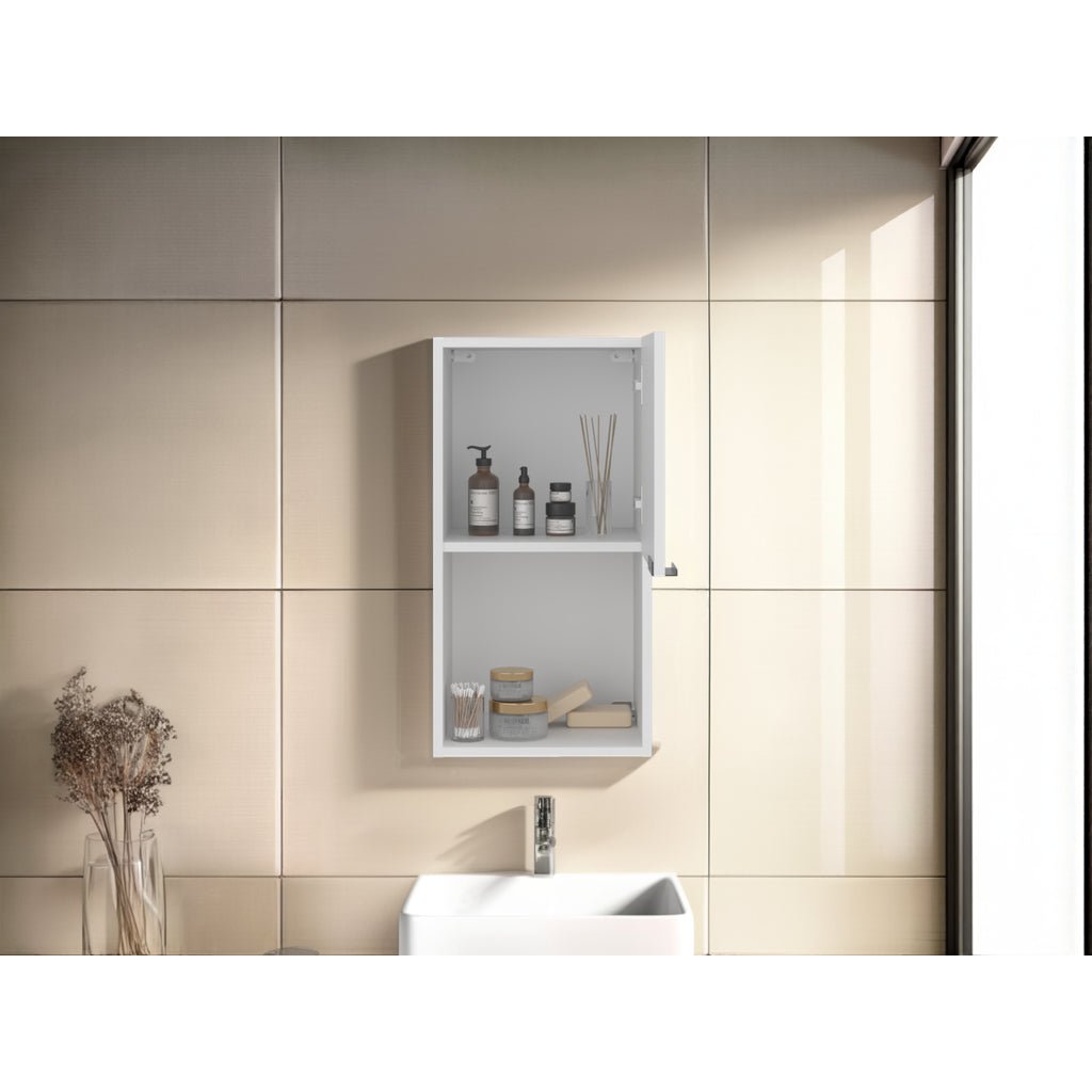Gabinete de Baño Kaser Blanco 34.7x66.6cm Rectangular con Una Puerta - GABINETES DE BANHO | Bylmo