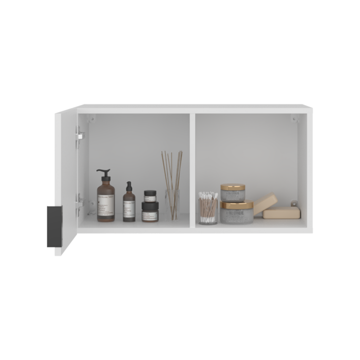 Gabinete de Baño Kaser Blanco 34.7x66.6cm Rectangular con Una Puerta - GABINETES DE BANHO | Bylmo