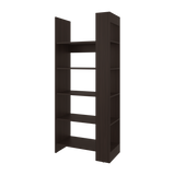 Biblioteca Woodstock Nogal 72.6x170cm Rectangular con Cinco Entrepaños y Seis Compartimientos - BIBLIOTECAS Y ESTANTERIAS | Bylmo