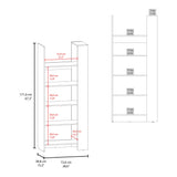 Biblioteca Woodstock Nogal 72.6x170cm Rectangular con Cinco Entrepaños y Seis Compartimientos - BIBLIOTECAS Y ESTANTERIAS | Bylmo