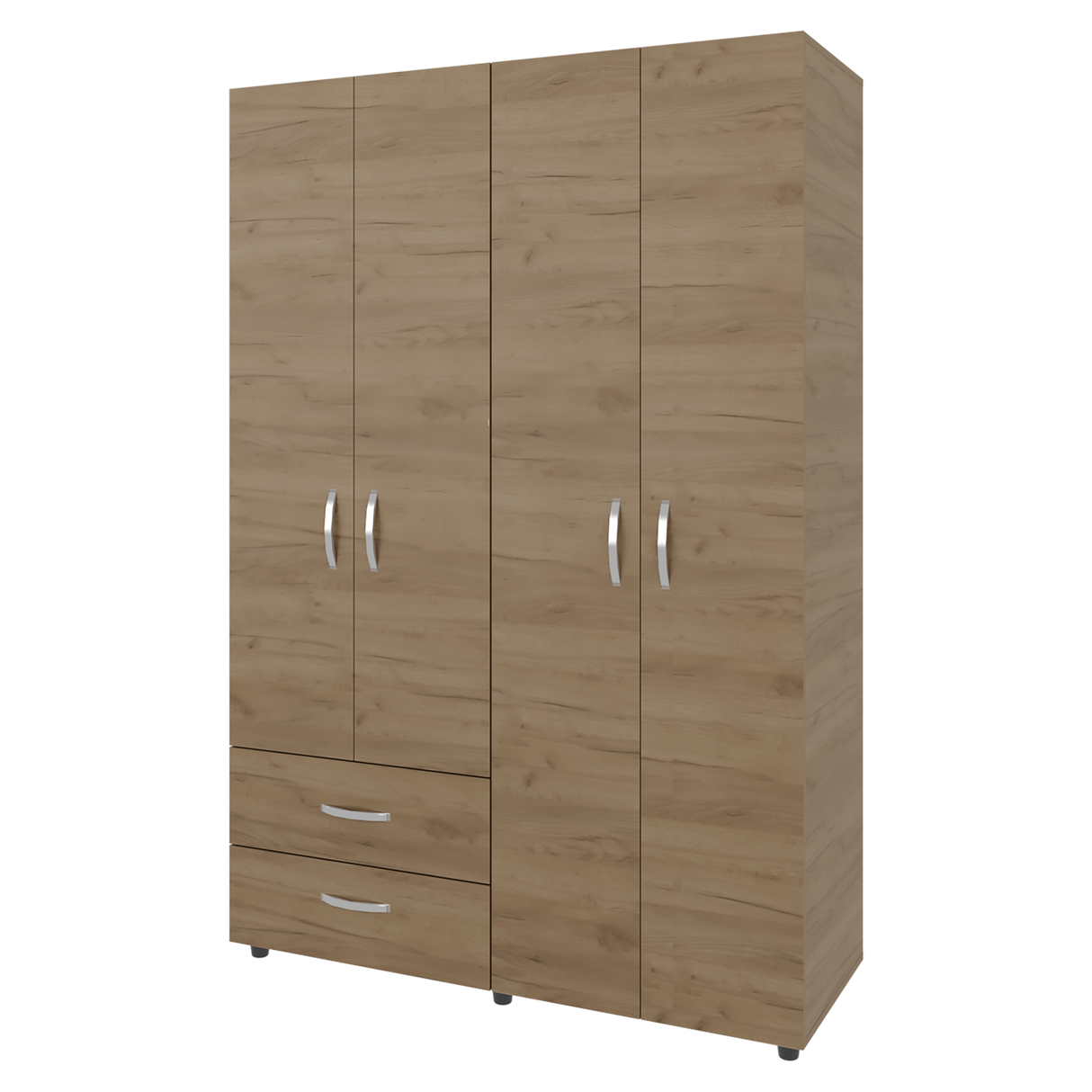 Closet Ankora Basic Fresno Europeo 120x180cm con Dos Cajones y Seis Compartimientos - CLOSETS | Bylmo