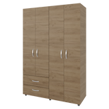 Closet Ankora Basic Fresno Europeo 120x180cm con Dos Cajones y Seis Compartimientos - CLOSETS | Bylmo
