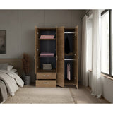 Closet Ankora Basic Fresno Europeo 120x180cm con Dos Cajones y Seis Compartimientos - CLOSETS | Bylmo