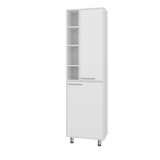 Alacena Burton Blanco 58.6x204cm con Patas y con Dos Puertas - ALACENAS Y MUEBLES MICROONDAS | Bylmo